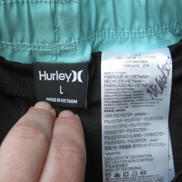(2) Hurley Boys Swimsuit Shorts Size L (12-13yr) Blue Royal Swim Trunks Navy - Picture 9 of 10